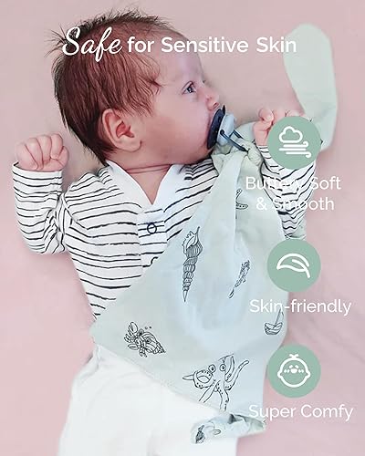 Graco Pack and Play Sheets Fitted – Compatible with Graco Pack n Play Playard Crib & Other 27 x 39 Inch Playpen Mattress, Buttery Soft Jersey Cotton Playard Sheets, Blue Sage Cloud 3 Pack - Jamouz