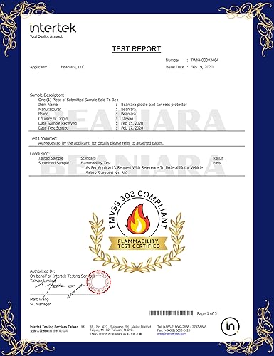 Crash and Flammability Tested, Child Car Seat Protector, Waterproof Anti Slip Piddle Pad for Infant Child Carseat, Booster, Stroller, Dining Chair (Gray) - Jamouz