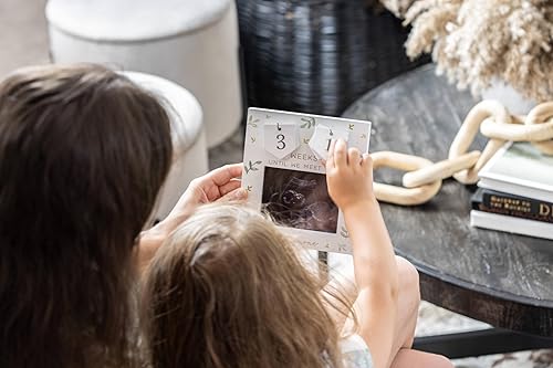 Ultrasound Picture Frames | Baby Countdown | Baby Sonogram Picture Frame w/Number Tiles | Grandparents Baby Announcement Pregnancy Countdown Frame | Sonogram Frame Pregnancy Gift | Love at First Sight - Jamouz