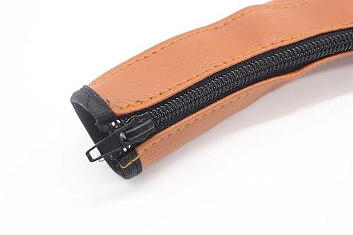 MINILUJIA Baby Stroller Armrest Bumper Handlebar Sleeve Cover Universal Handle Cover DustProof Protect PU Leather Case with Removable Zipper Black - Jamouz