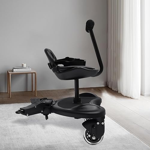 2-in-1 Stroller Board with Detachable Seat, Universal Stroller Board, Step Stand Ride-On Pedal, Holds Children Up to 55lbs - Jamouz