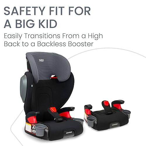 Britax Skyline 2-Stage Belt-Positioning Booster Car Seat, Dusk - Highback and Backless Seat - Jamouz