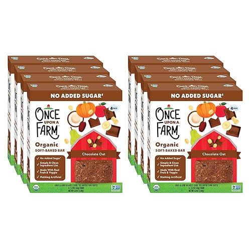 Once Upon a Farm Organic Soft Baked Kids' Bars, Mixed Berry | 8 Boxes, 32 Total Bars - Jamouz