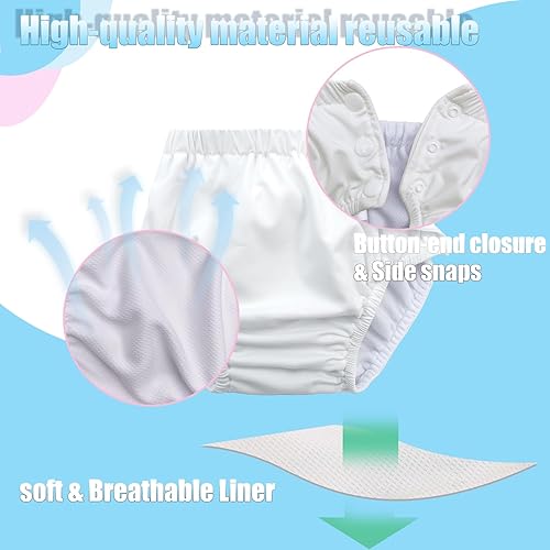 Baby Newborn Reusable Swim Diapers Washable Toddler Swim Diaper Unisex Infant Swimming Diapers Hot Pink, 6-18 Months - Jamouz