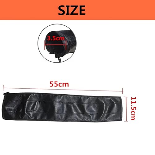 MINILUJIA Baby Stroller Armrest Bumper Handlebar Sleeve Cover Universal Handle Cover DustProof Protect PU Leather Case with Removable Zipper Black - Jamouz