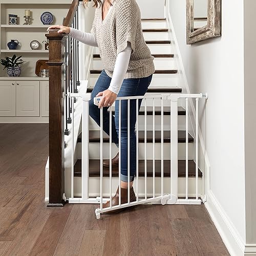 Qdos Auto-Close SafeGate Baby Gate Extensions - Meets Tougher European Standards - Professional Grade Safety - Each Extension Extends The Qdos SafeGate Pressure Gates by 2.75' | Set of 2 | Slate - Jamouz