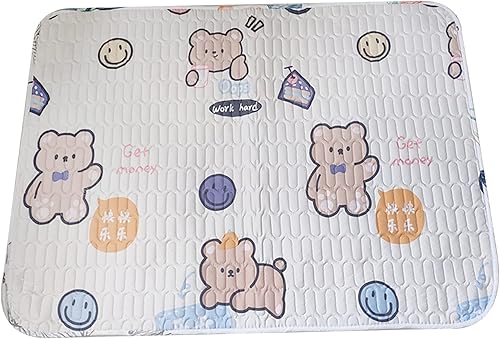 AUNMAS Bed Pads, Reusable Washable Mattress Protector Baby Diaper Changing Pad Liners Baby Crib Mattress (Happy Bear M) - Jamouz