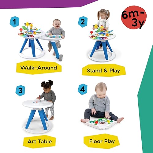 Baby Einstein Around We Grow 4-in-1 Walker, Discovery Activity Center and Table, Age 6 Months and up - Jamouz