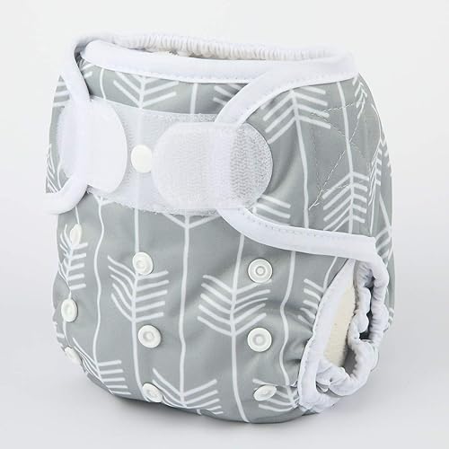 Baby Cloth Diaper Cover Nappy Hook and Loop Double Gusset 6.6lbs to 33lbs (Rabbits Wolves) - Jamouz