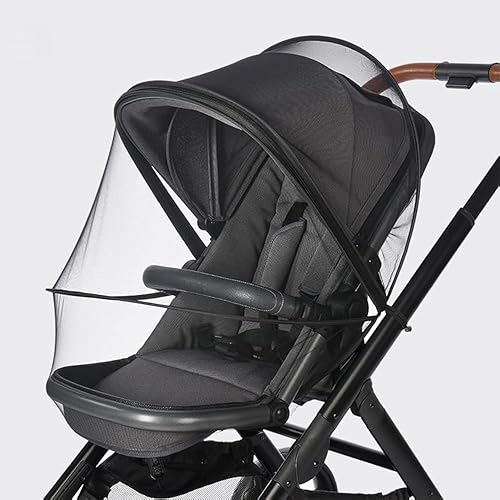 Baby Stroller Mosquito Net Universal Breathable Stroller Canopy Cover with Mosquito Netting for Infant Toddler Pushchair (Black) - Jamouz