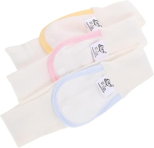 3pcs Toddler Diaper Fixing Belts - Newborn Nappy Clips, Cotton Soft Navel Stickers - Jamouz