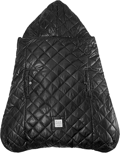 7AM Enfant Baby Carrier Cover - K-Poncho Universal Fit Winter Ultra Soft Plush Lining, Water Repellent Bunting Bag with Adjustable Hood, Multifunctional Stroller & Car Seat Blanket Cover | (0-3T) - Jamouz