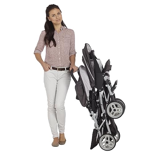 Graco DuoGlider Double Stroller | Lightweight Double Stroller with Tandem Seating, Glacier - Jamouz