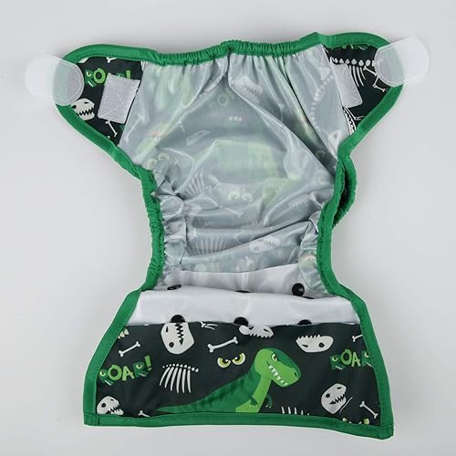 Baby Cloth Diaper Cover Nappy Hook and Loop Double Gusset 6.6lbs to 33lbs (Rabbits Wolves) - Jamouz