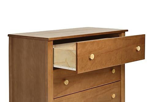 Babyletto Sprout 3-Drawer Changer Dresser with Removable Changing Tray in Chestnut and Natural, Greenguard Gold Certified - Jamouz