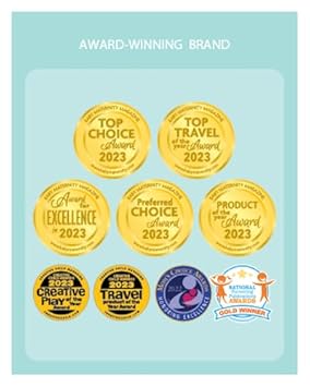 Regalo My Chair 2-in-1 Portable Travel Booster Seat & Activity Chair, Bonus Kit Includes, Oversized Removable Tray with Cup Holder, Gray - Jamouz