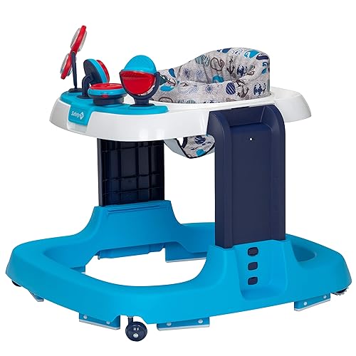 Safety 1st Ready, Set, Walk Dx Developmental Baby Walker with Wheels, Baby Toys, Nantucket - Jamouz