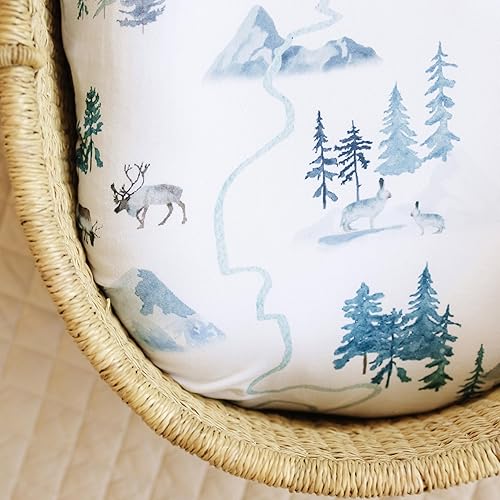 Baby Changing Pad Cover 2-Pack for Girls (Fleurette) - Premium Fitted Sheets Baby Diaper Changing Table Cover - Buttery Soft Cotton Blend - Jamouz