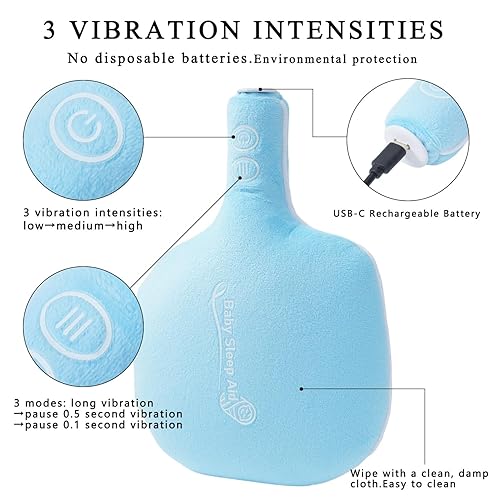 Baby Vibrating Soother, Baby Sleep Soother, Crib Vibrating Soother, 3 Vibration Modes, Help Baby Sleep, Crib Soother, Newborn Baby Essentials, Registry Gift, Shower Gift - Jamouz