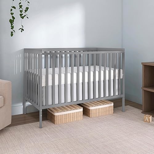 Synergy 5-In-1 Convertible Crib In White, made of New Zealand Pine wood, JPMA & Greenguard Gold Certified, features 3 mattress height settings - Jamouz