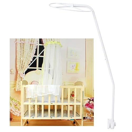 belupai Crib Canopy Mosquitoes Net Holder,White 3.6ft Tall Regulateable Clip On Crib Canopy Bracket,Crib Mosquitoes Net Stand,Mosquitoes Net Accessories,Only Stand - Jamouz
