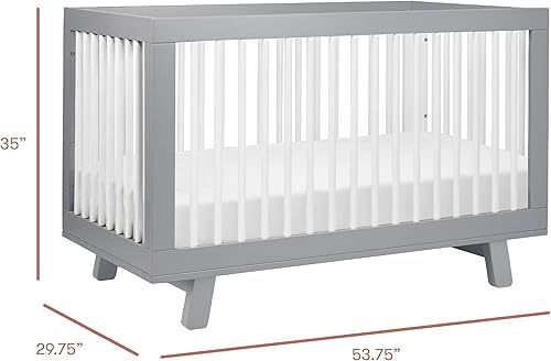 babyletto Hudson 3-in-1 Convertible Baby Crib with Toddler Bed & Daybed Conversion - Easy to Assemble - GREENGUARD Gold Certified w/ 4 Adjustable Mattress Heights - Natural - Jamouz