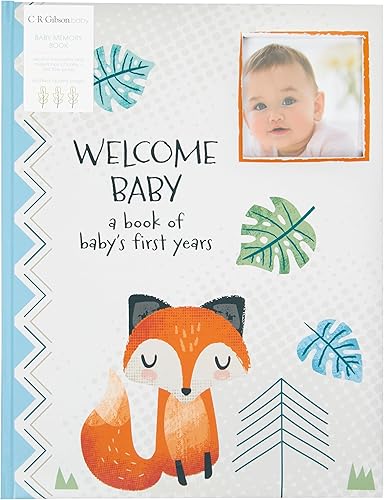 C.R. Gibson Sweet as Can Bee First 5 Years Gender Neutral Baby Memory Book, 8.75' W x 11.3' L with 48 Guided Pages, Multicolor - Jamouz