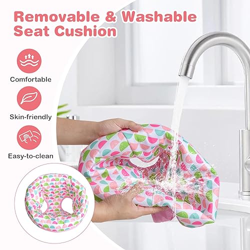 BABY JOY 5 in 1 Baby Activity Center, Baby Jumpers and Bouncers with Removable Toys, Lights & Music, 3 Adjustable Heights, Interactive Play Center for Toddlers Boys Girls 6-36 Months (Blue) - Jamouz