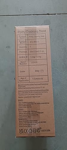 Potty Training Toilet with Step Stool Ladder, Toddler Kids Potty Training Seat for Boys Girls, Foldable Anti-Slip Toilet Toddler Seat Splash Guard Soft Cushion Safety Handles (Grey) - Jamouz