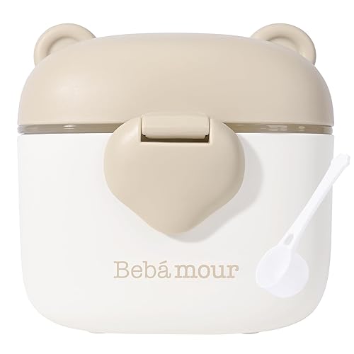 Bebamour Baby Formula Dispenser On The Go, Formula Container to Go, Formula Holder for Travel, Candy Fruit Snack Storage Container with Scoop and Leveller (Coffee) - Jamouz