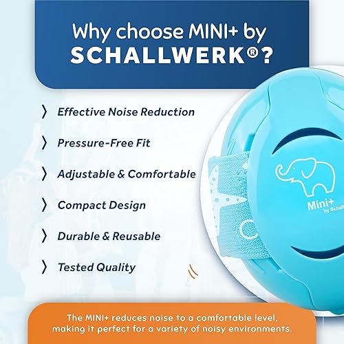 Schallwerk ® Mini+ Baby Ear Muffs – Noise Protection for Babies, Infants, Toddlers – CE & ANSI Certified Headphones - Jamouz