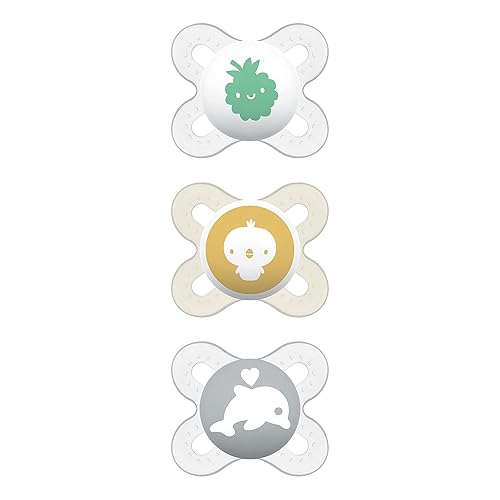 MAM Original Start Matte Newborn Baby Pacifier, Best Pacifier for Breastfed Babies, Boy, 0-3 Months (Pack of 4) - Jamouz