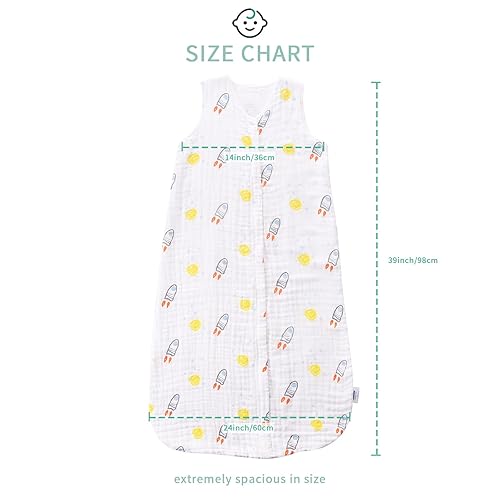 Baby Sleep Sack 2-4 T Baby Wearable Blanket 100% Organic Cotton 0.5 TOG Toddler Sleeping Sack 2- Way Zipper Soft Lightweight X-Large Pup - Jamouz