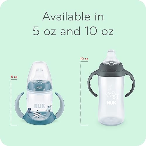 NUK Learner Cup, 6+ Months, Timeless Collection,  Exclusive, 5 Oz, Pack of 2 – BPA Free, Spill Proof Sippy Cup - Jamouz
