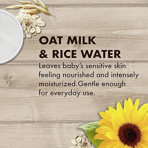 SheaMoisture Baby Wash and Shampoo 21 oz 2 Count - Oat Milk and Rice Water Care with Shea Butter for Sensitive and Dry Skin, Hypoallergenic, Sulfate and Paraben Free, Fragrance Free - Jamouz