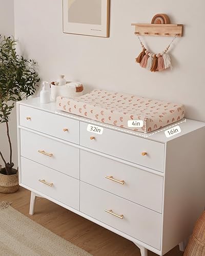 Blissful Diary Muslin Changing Pad Cover for Girls Boys, Ultra Soft Breathable Cotton, Baby Diaper Change Table Pad Covers, 2Pack (Roman Green&Leaf) - Jamouz