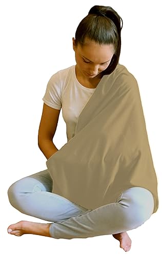 LK Baby 2pk Infinity Nursing Scarf Breastfeeding Cover Ultra Soft (Grey/Navy) - Jamouz