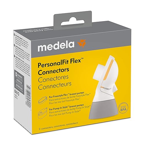 Medela PersonalFit Flex Replacement Connectors, 2 per Count, Compatible with Pump in Style MaxFlow, Swing Maxi and Freestyle Breast Pumps, Authentic Spare Parts - Jamouz