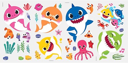 RoomMates RMK4303SCS Baby Shark Peel and Stick Wall Decals - Jamouz