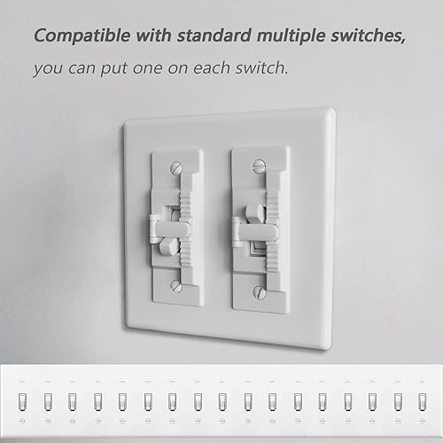Light Switch Guard, ILIVABLE Child Proof Wall Switch Plate Protects Your Lights or Circuits from Being Accidentally Turned On or Off by Children and Adults (White, 2 Pack) - Jamouz