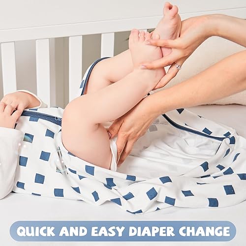 Yoofoss Baby Sleep Sack 6-12 Months Wearable Blanket for Babies 100% Cotton 2-Way Zipper TOG 0.5 Toddler Sleeping Sack 3 Pack, Soft Lightweight Sleep Sacks - Jamouz