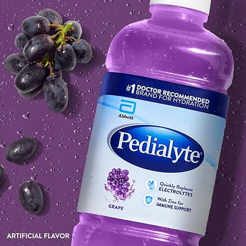 Pedialyte Electrolyte Solution, Unflavored, Hydration Drink, 33.8 Fl Oz. (Pack of 4) - Jamouz