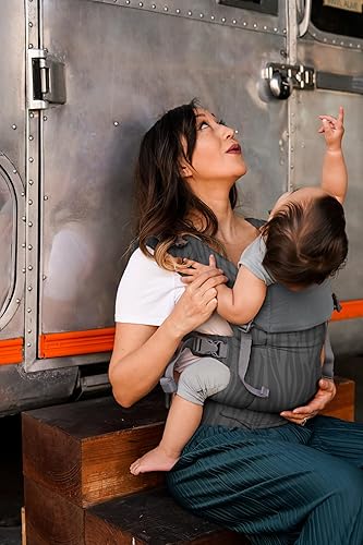 Beco Baby Carrier Gemini Newborn to Toddler-Front, Back and Hip Seat Carrier,Baby Carrier Backpack & Baby Front Carrier with Adjustable Seat,Ergonomic Baby Holder 7-35lbs (Grey) - Jamouz