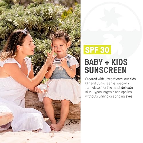 Raw Elements Baby & Kids SPF 30 Organic Sunscreen Tin, Non-Nano Zinc Oxide, Reef-Safe, Cruelty-Free, Gluten & Nut Free, Travel Sunblock 3.0 oz - Jamouz