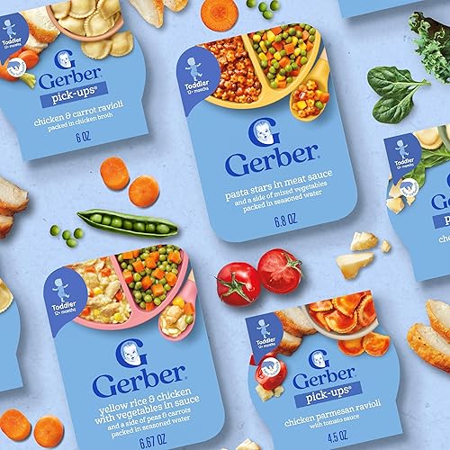 Gerber Mealtime for Toddler Mashed Potatoes & Gravy with Roasted Chicken & Carrots, 6.6 Ounce (Pack of 8) - Jamouz