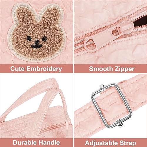Lushandy Baby Diaper Bag Tote, Cute Mommy Nappy Crossbody Travel Tote, Multifunction Storage Bag - Jamouz