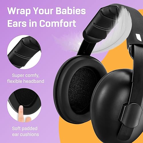 Vanderfields Baby Ear Protection Noise Cancelling Headphones for Babies, Toddlers, Infants 3 months to 2 years - Jamouz