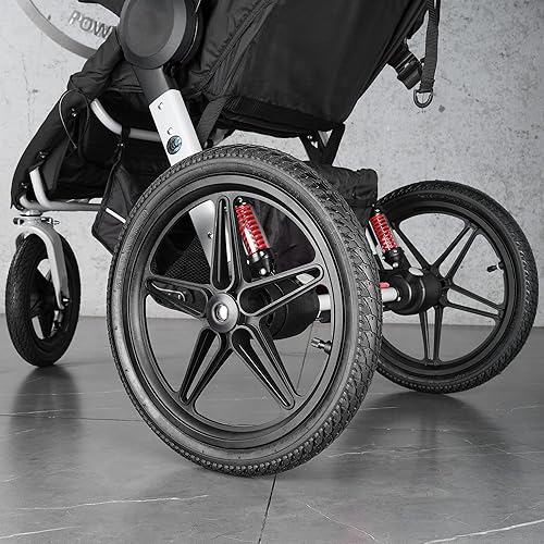 Front 12/12.5×1.75/2.125/2.25 Tires and Tubes Compatible with 3-Wheeler Gear Jogging Troller Models (Both Single and Double Strollers) Including Revolution SE/Pro/Flex/SU/Ironman - Jamouz