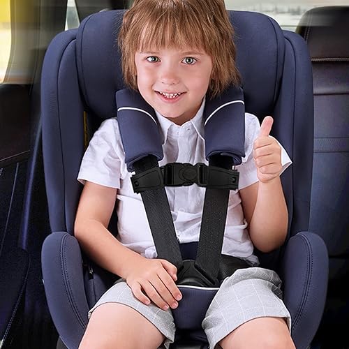 G Ganen Universal Child Chest Harness Clip Anti-Slip Baby Chest Clip Guard Compatible with Seats, Strollers, High Chairs, schoolbags, max. for 1.5 inch Width Harness (Black Set of 1) - Jamouz
