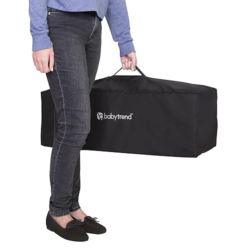 Baby Trend Portable Playard with Bassinet, Twinkle Lime - Jamouz